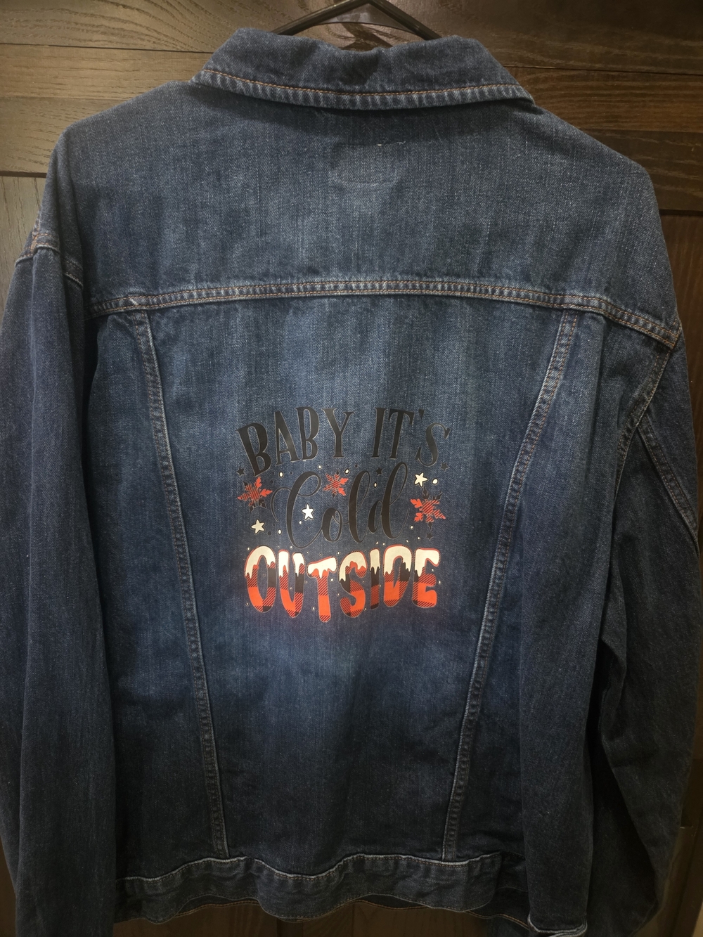 Denim Blue Jean Jacket Christmas Size XXL 2X Coat